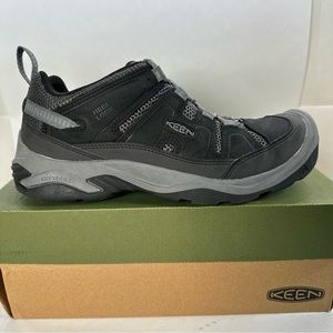 Keen Circadia Vent Black Leather Hiking Shoes 1026780 Men’s Size 9.5